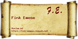 Fink Emese névjegykártya